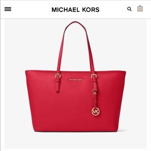 Red Michael Kors “Jet Set” Tote